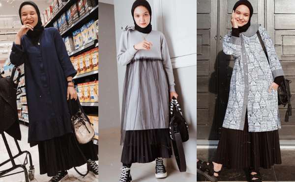 OOTD Tunik dan Rok Plisket Ini Jadi Paduan Setelan yang Cantik!