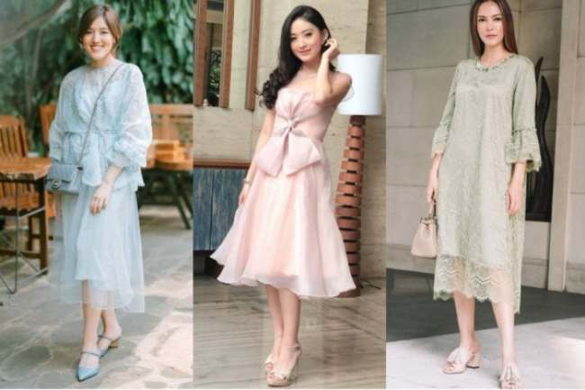 Dress Gaun Pastel