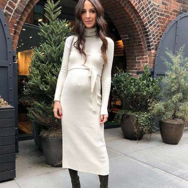 Knit Dress Turtleneck