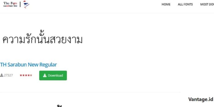 Tutorial Unduh Font Thailand Di Laptop