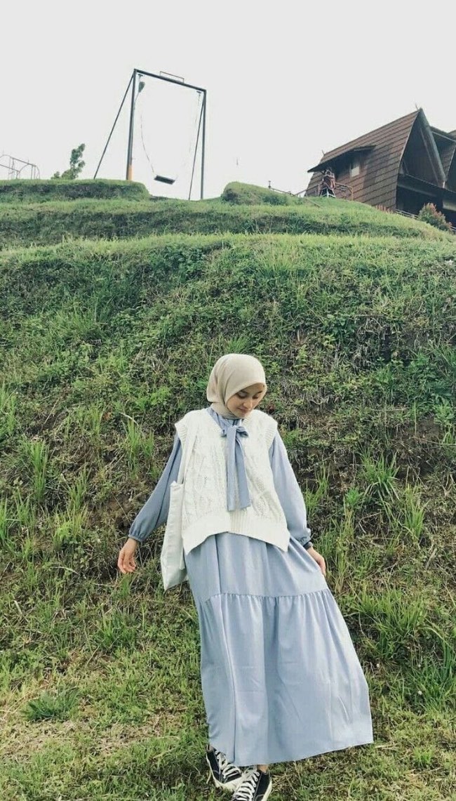 Vest Dress ala Korea