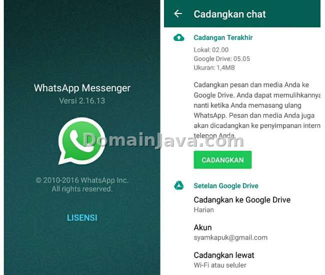 Membuat Cadangan Riwayat Chat